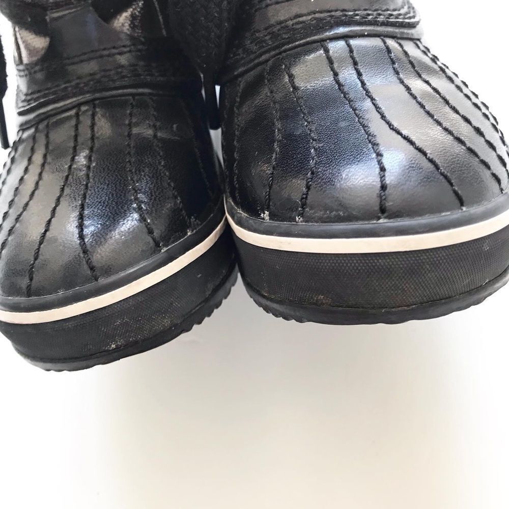Sorel Black lace up short rain Boots Size 5 - Picture 4 of 8